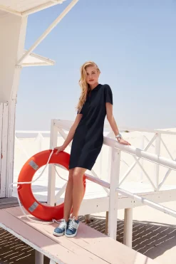 Strandkleider|Kleider|heine Polokleid marine