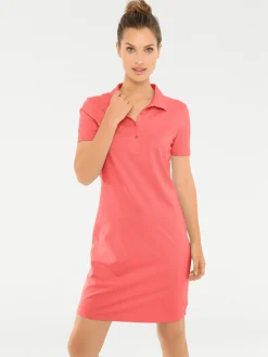 Strandkleider|heine Polokleid koralle