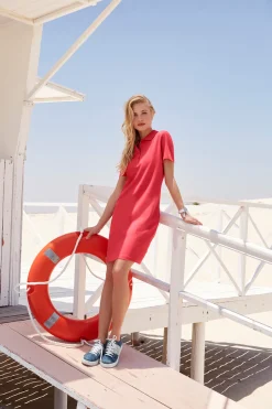 Strandkleider|heine Polokleid koralle