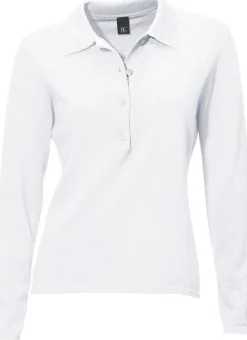 Basics|Pullover|heine Polopullover mit Knopfleiste weiß