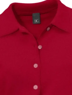 Pullover|heine Polopullover mit Knopfleiste rot