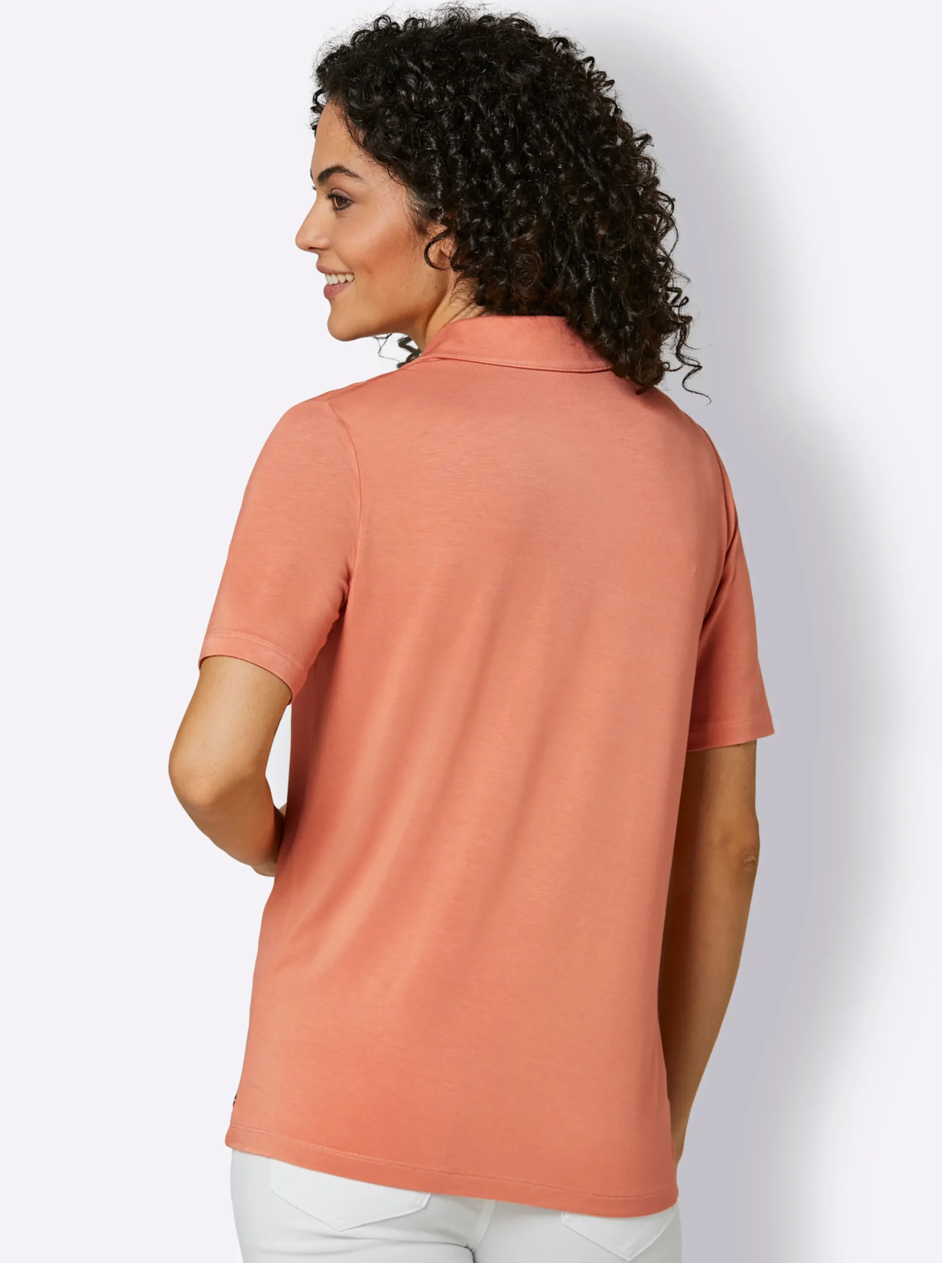 Shirts|CREATION L PREMIUM Poloshirt papaya
