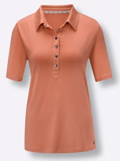Shirts|CREATION L PREMIUM Poloshirt papaya