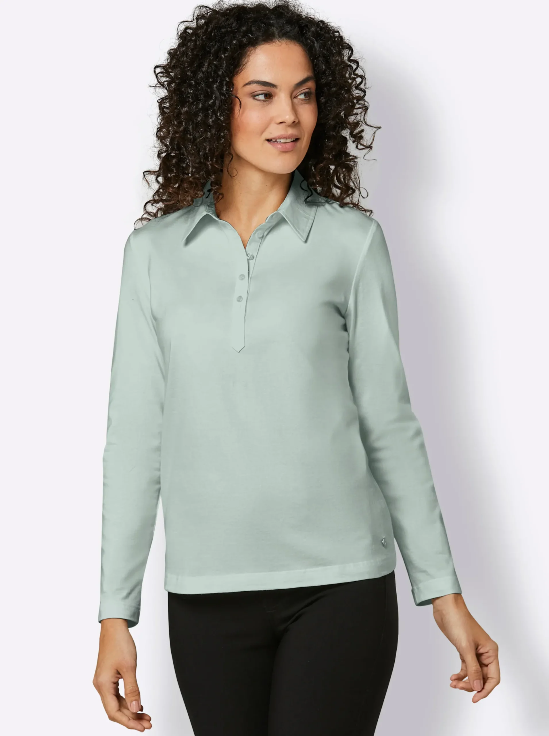 Shirts|CREATION L PREMIUM Poloshirt kalkmint