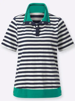 Shirts| Poloshirt marine-smaragd