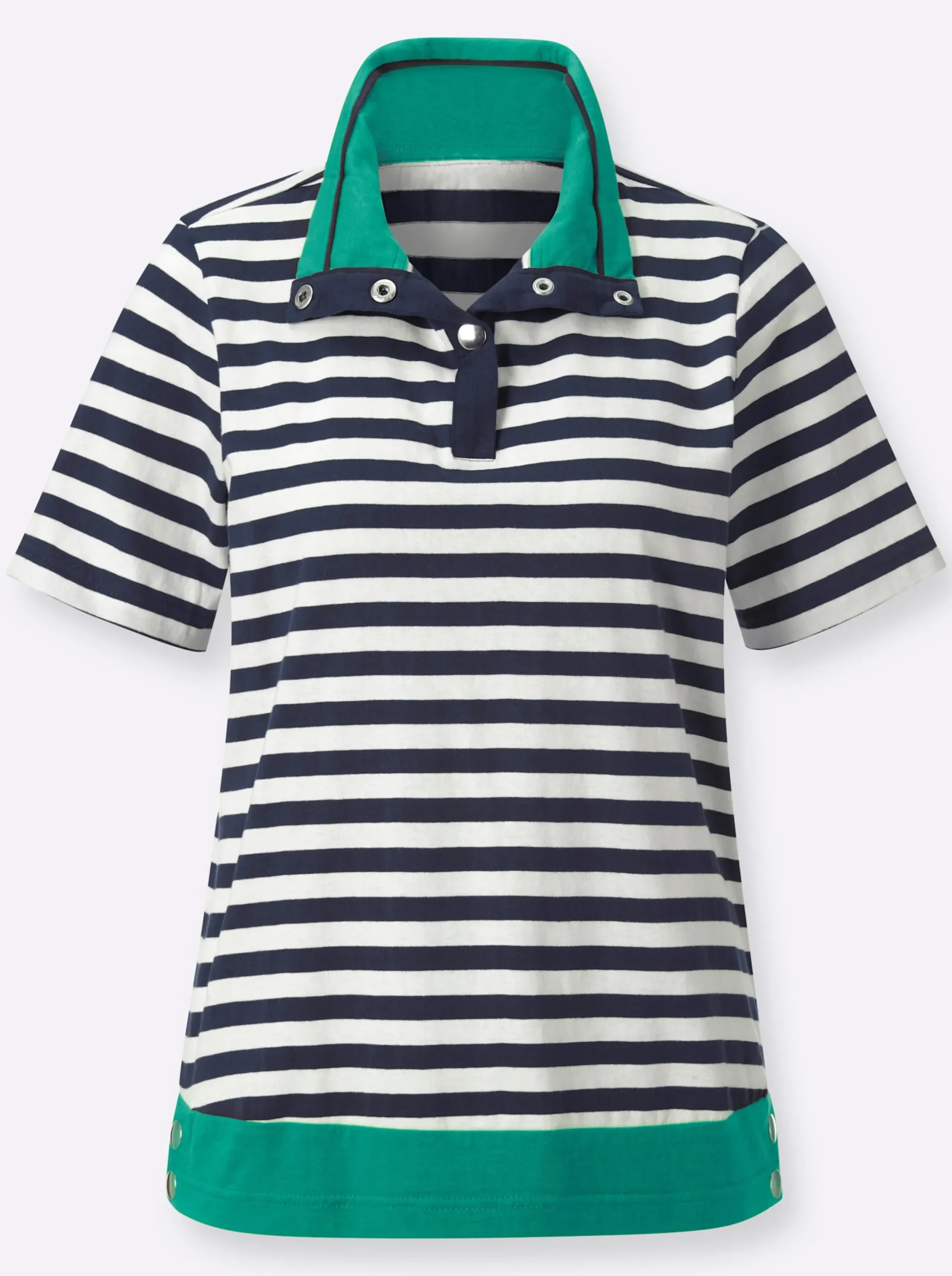 Shirts| Poloshirt marine-smaragd