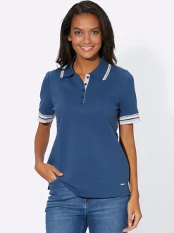 Shirts| Poloshirt jeansblau