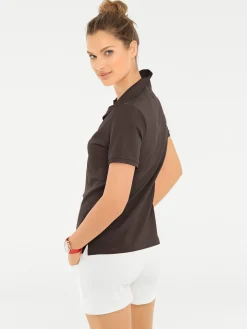 Strandmode|Shirts|heine Poloshirt in Pikee-Qualität braun