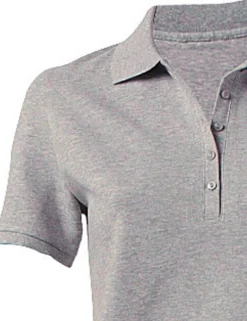 Strandmode|Shirts|heine Poloshirt in Pikee-Qualität grau-melange