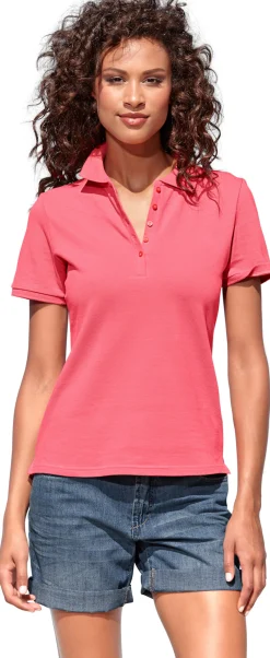 Strandmode|heine Poloshirt in Pikee-Qualität koralle