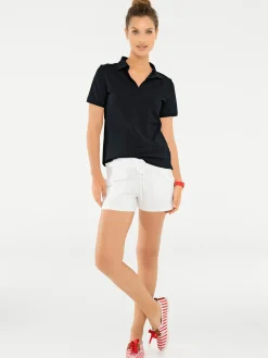 Strandmode|Shirts|heine Poloshirt in Pikee-Qualität schwarz