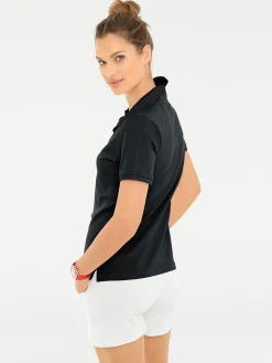 Strandmode|Shirts|heine Poloshirt in Pikee-Qualität schwarz