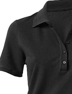 Strandmode|Shirts|heine Poloshirt in Pikee-Qualität schwarz