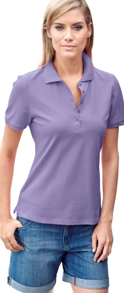 Strandmode|Shirts|heine Poloshirt in Pikee-Qualität flieder