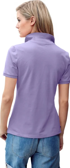 Strandmode|Shirts|heine Poloshirt in Pikee-Qualität flieder