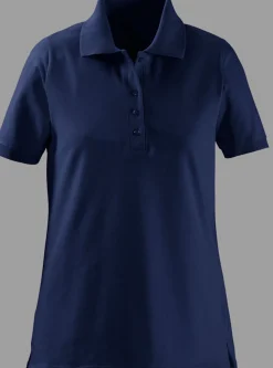 Basics| Poloshirt mit Seitenschlitzen marine