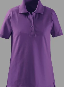 Basics| Poloshirt mit Seitenschlitzen lila