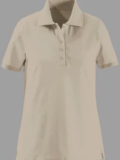 Basics|Shirts| Poloshirt mit Seitenschlitzen sand
