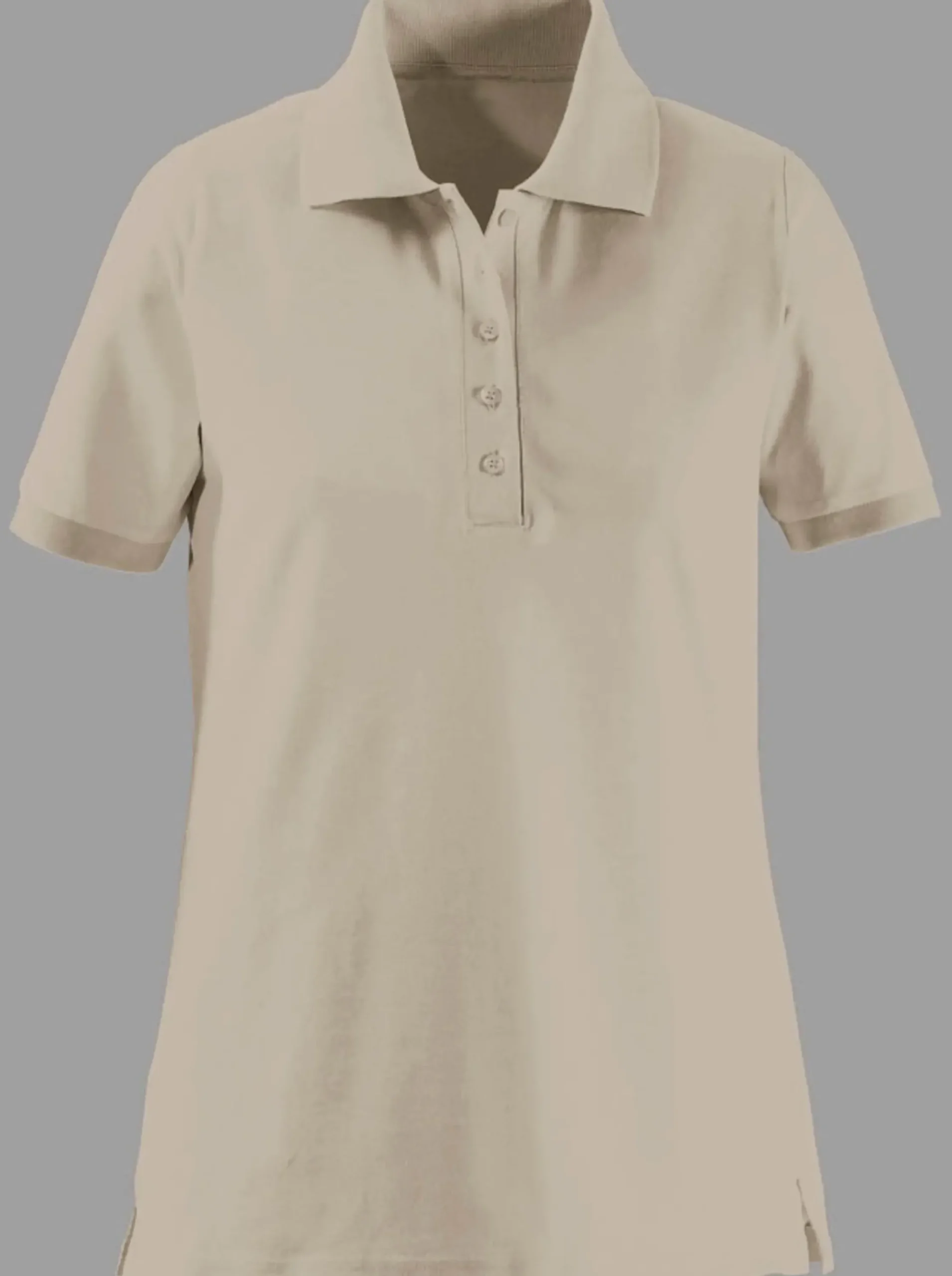 Basics|Shirts| Poloshirt mit Seitenschlitzen sand