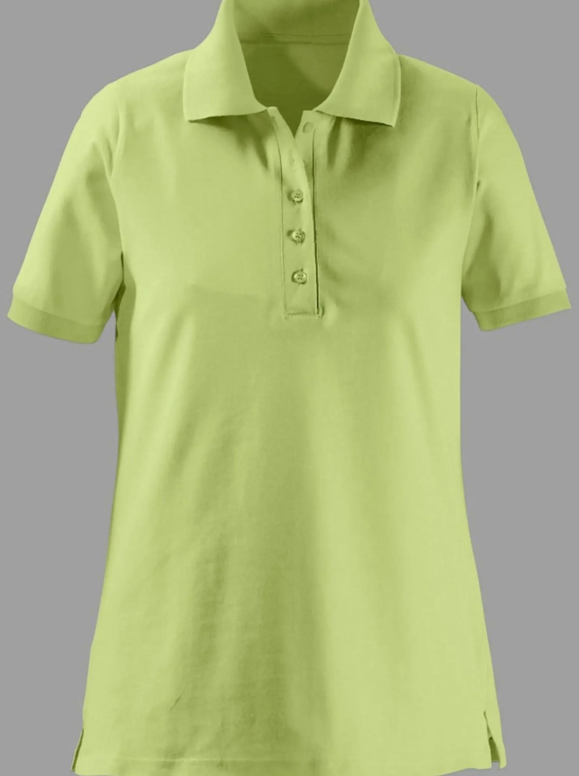 Basics|Shirts| Poloshirt mit Seitenschlitzen pistazie