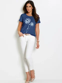 Shirts| Print-Shirt jeansblau
