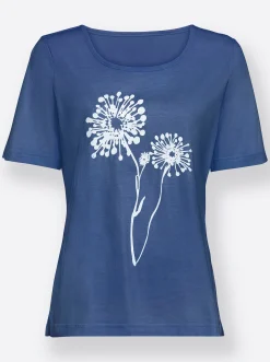 Shirts| Print-Shirt jeansblau