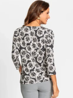 Shirts| Print-Shirt schwarz-sesam-bedruckt