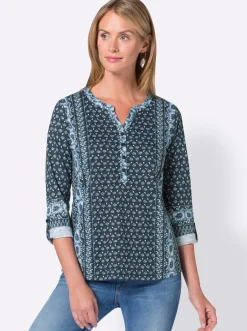 Shirts| Print-Shirt marine-bleu-bedruckt