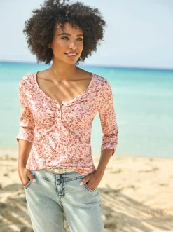 Shirts|heine Print-Shirt sand-papaya-bedruckt
