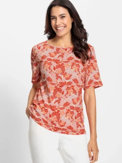 Shirts| Print-Shirt papaya-apricot-bedruckt