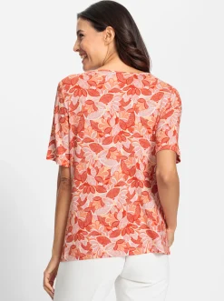 Shirts| Print-Shirt papaya-apricot-bedruckt