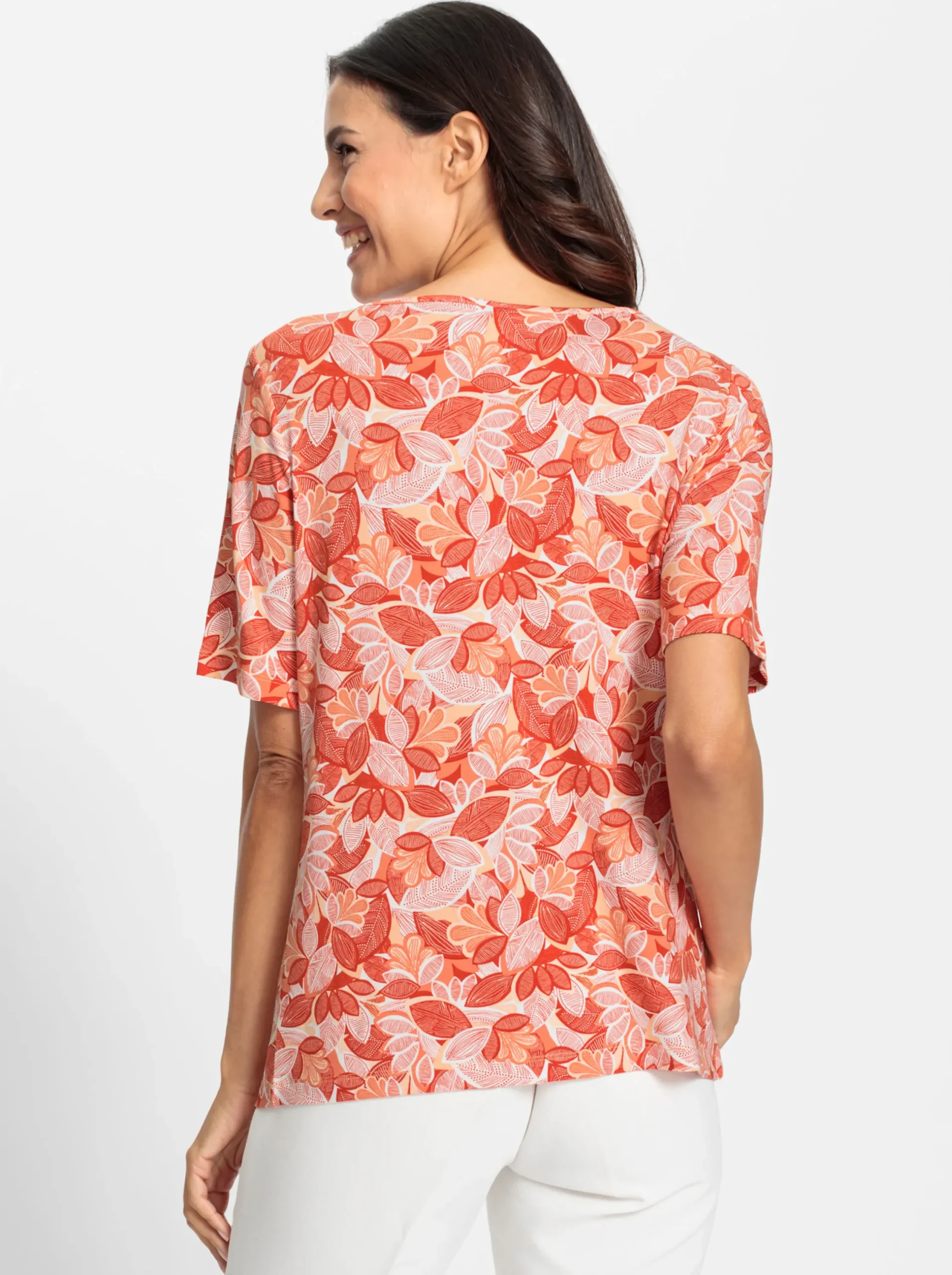 Shirts| Print-Shirt papaya-apricot-bedruckt