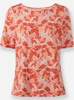 Shirts| Print-Shirt papaya-apricot-bedruckt