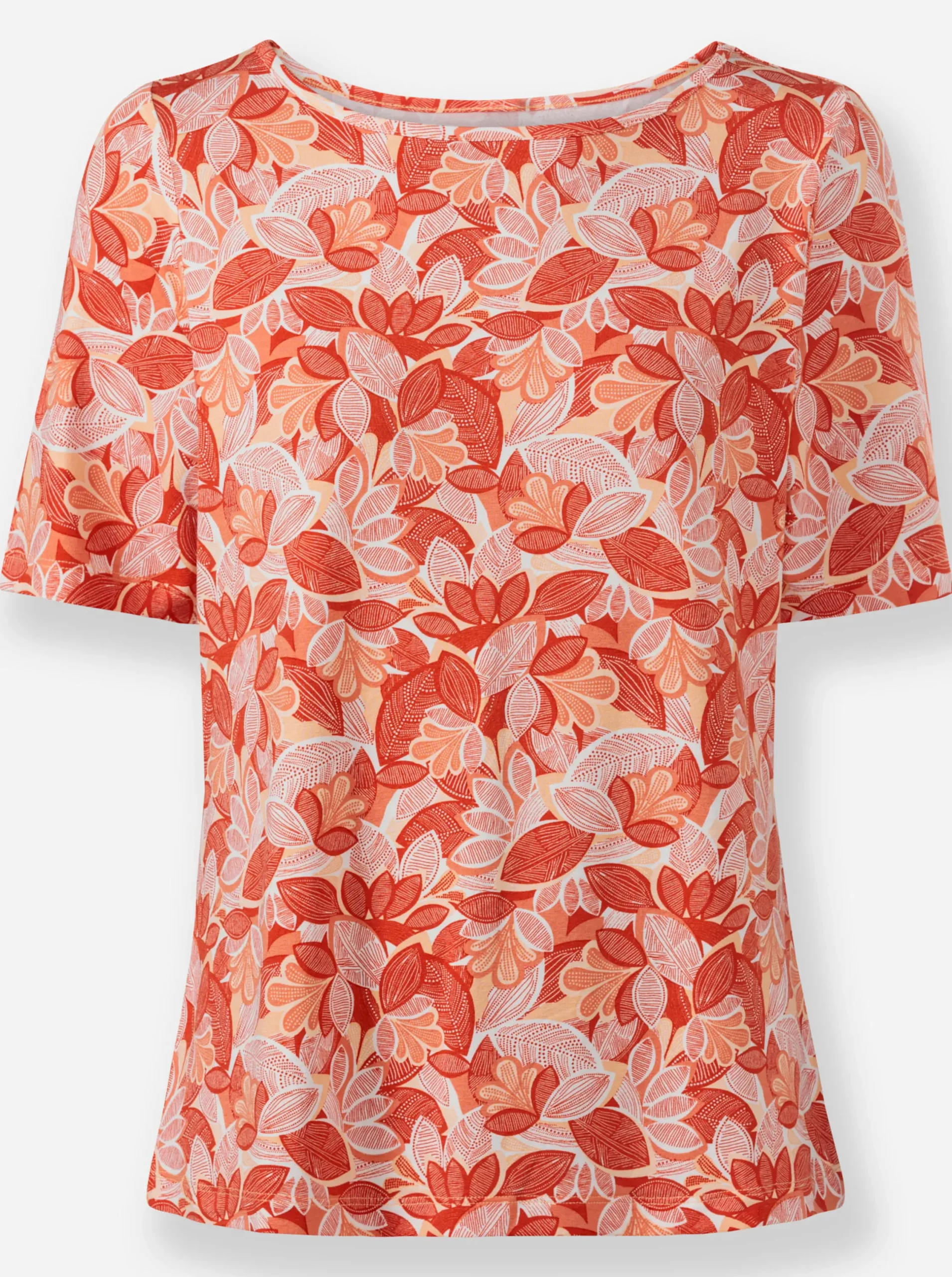 Shirts| Print-Shirt papaya-apricot-bedruckt