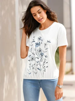 Shirts| Print-Shirt weiß-bedruckt