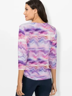 Shirts| Print-Shirt im Digitaldruck lila-orchidee-bedruckt