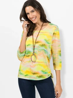 Shirts| Print-Shirt im Digitaldruck limone-puder-bedruckt
