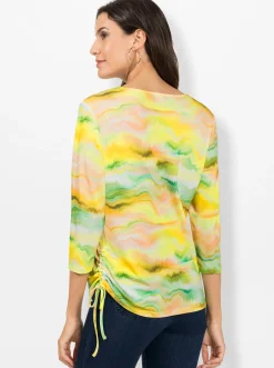 Shirts| Print-Shirt im Digitaldruck limone-puder-bedruckt
