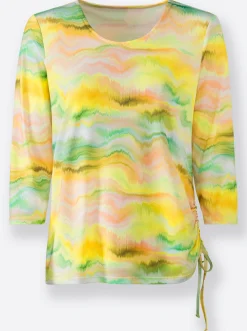 Shirts| Print-Shirt im Digitaldruck limone-puder-bedruckt