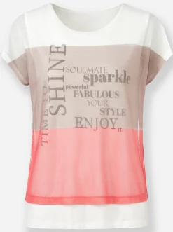 Shirts|heine Print-Shirt im Lagenlook ecru-sesam-bedruckt