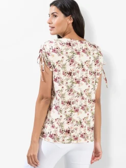 Shirts| Print-Shirt mit Bändern an den Schultern ecru-bedruckt