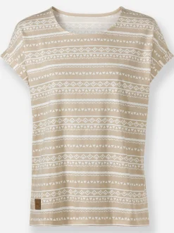 Shirts| Print-Shirt mit Rundhals-Ausschnitt beige-ecru-bedruckt