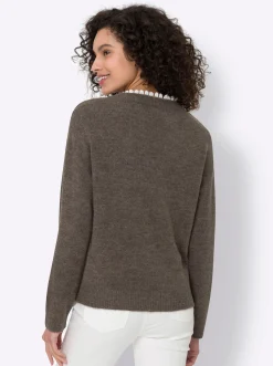 Pullover|heine Pullover dunkeltaupe-meliert