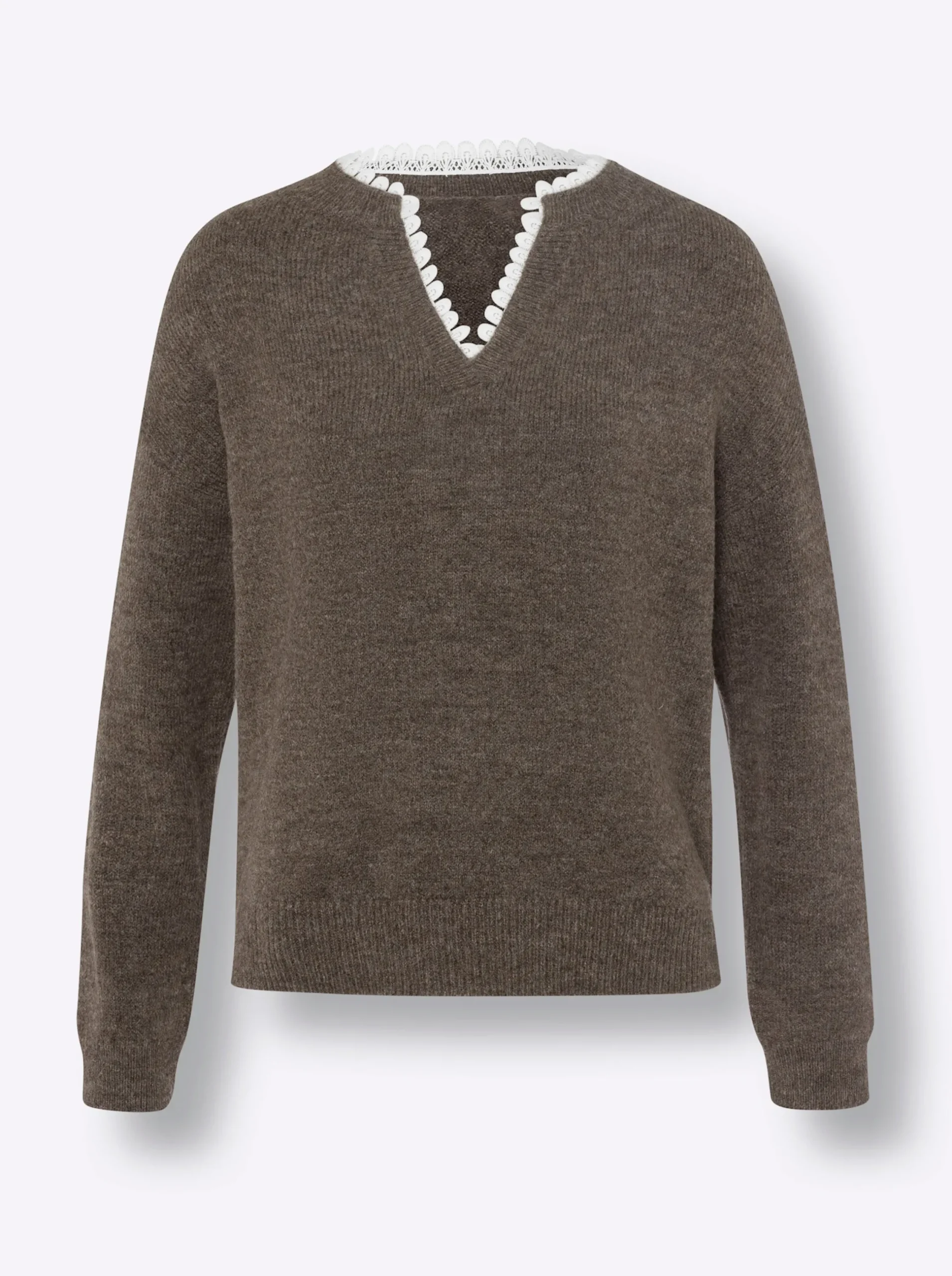 Pullover|heine Pullover dunkeltaupe-meliert