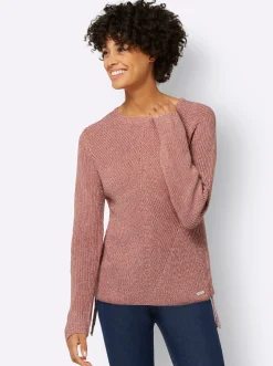 Pullover| Pullover rosenholz-ecru-meliert