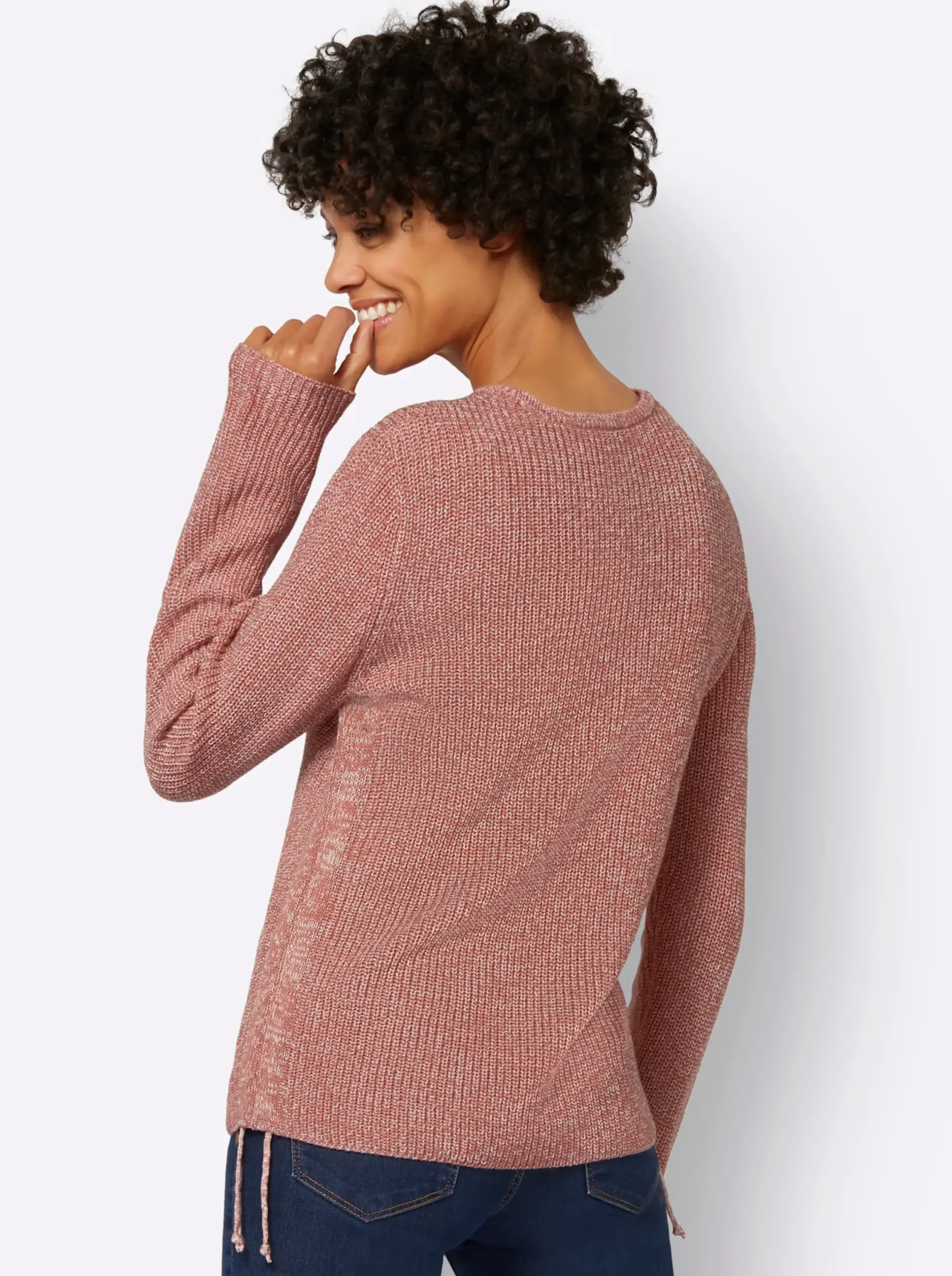 Pullover| Pullover rosenholz-ecru-meliert
