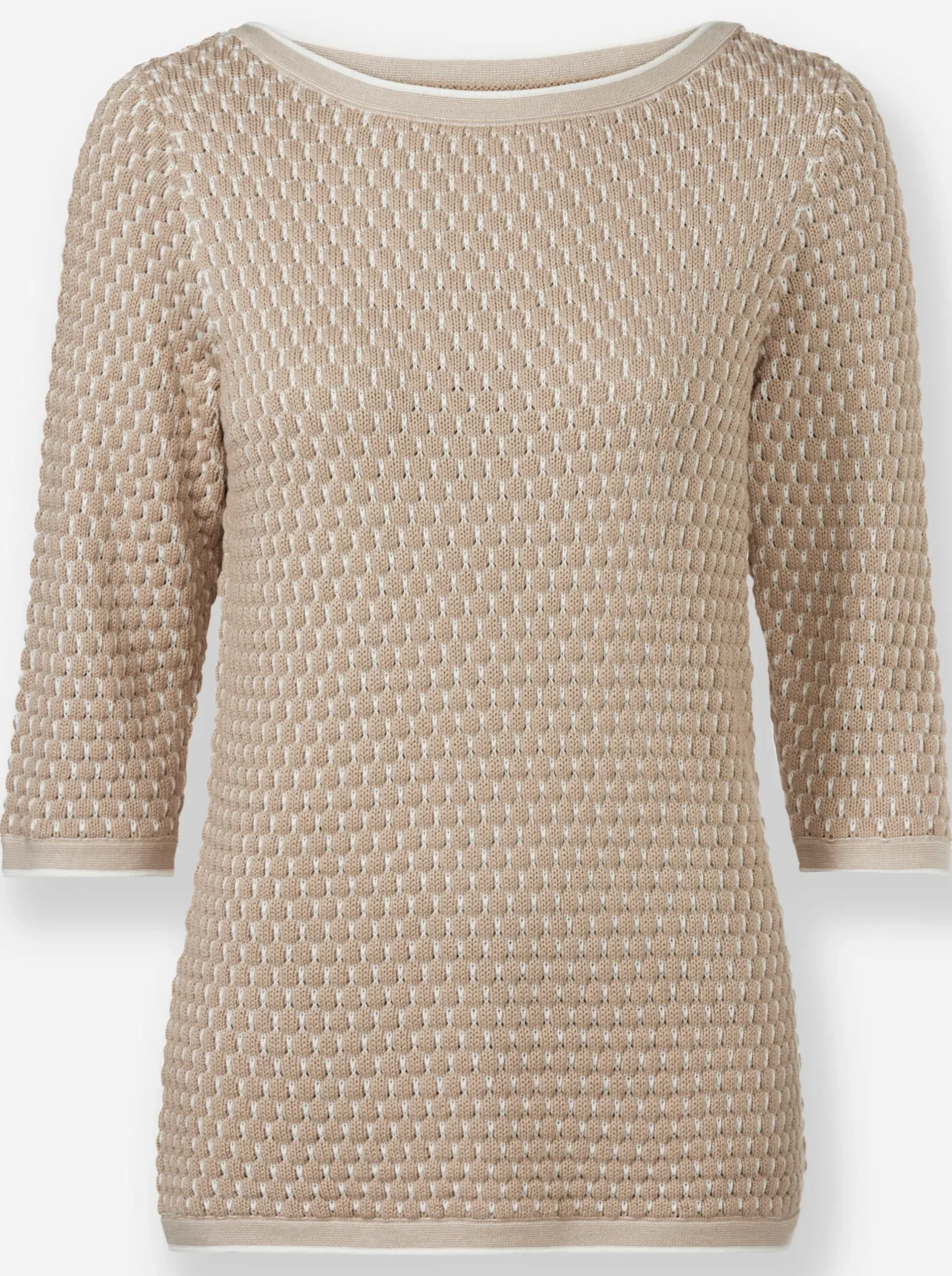 Pullover| Pullover beige-ecru-gemustert