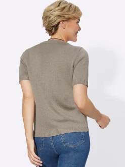 Pullover| Pullover taupe-meliert