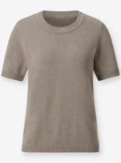 Pullover| Pullover taupe-meliert
