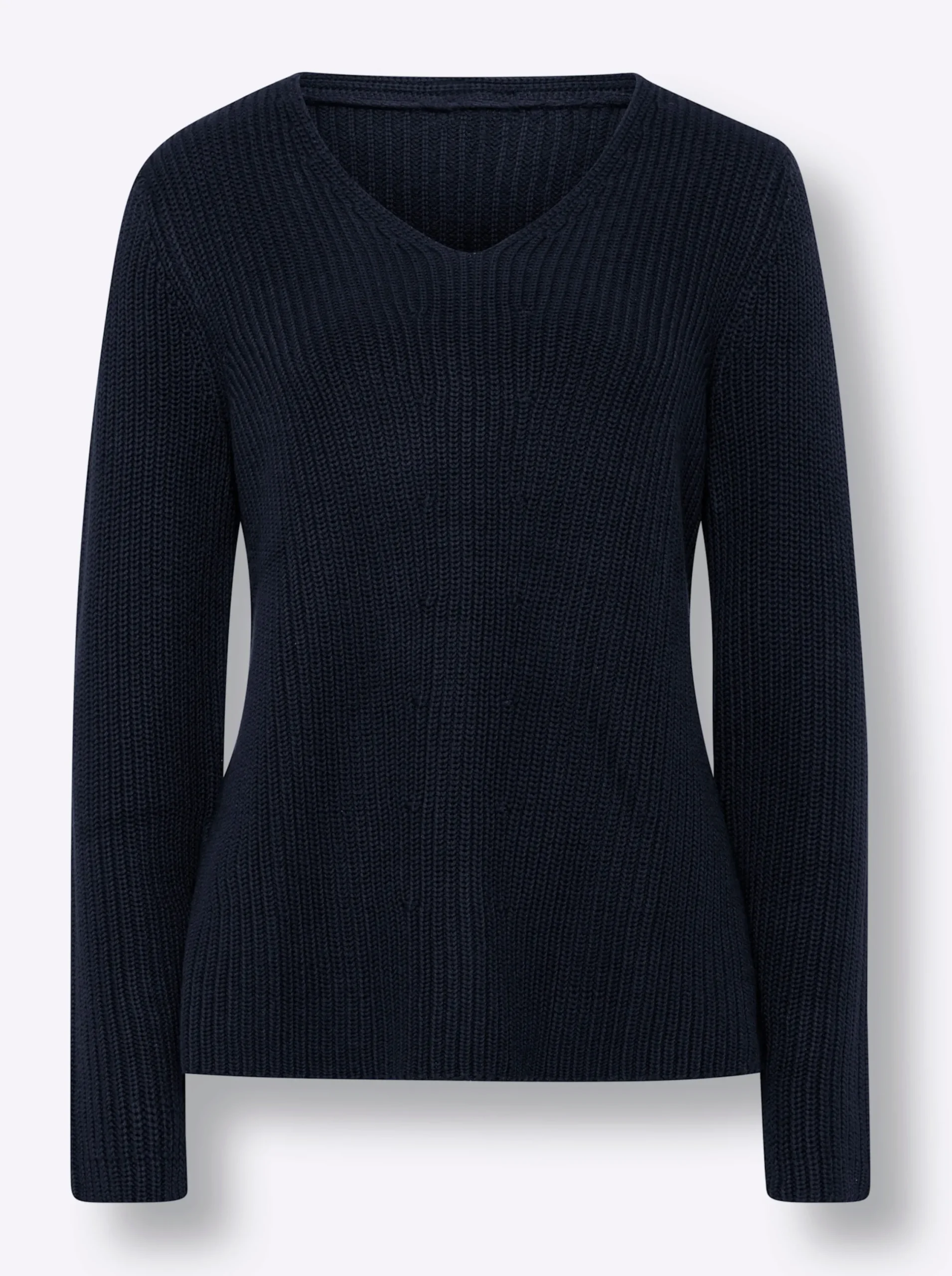 Pullover|heine Pullover im Rippenstrick marine